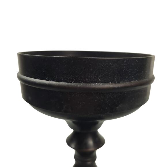 Pottery Barn Booker Pillar Candle Holder Set 12" & 8" Black Metal Discontinued - Picture 16 of 16